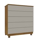 Ver imagem 3 de Kit 2 Cômodas 5 Gavetas com Pés Espresso Móveis