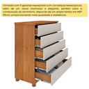 Ver imagem 6 de Kit 2 Cômodas 5 Gavetas com Pés Espresso Móveis