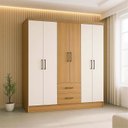 Ver imagem 4 de Guarda-Roupa Casal 6 Portas 2 Gavetas 8 Prateleiras 1 Cabideiro California