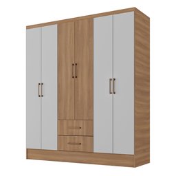 Guarda-Roupa Casal 6 Portas 2 Gavetas 8 Prateleiras 1 Cabideiro California - 2