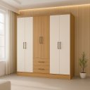 Ver imagem 6 de Guarda-Roupa Casal 6 Portas 2 Gavetas 8 Prateleiras 1 Cabideiro California