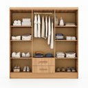 Ver imagem 4 de Guarda Roupa Casal 6 Portas 2 Gavetas 8 Prateleiras 1 Cabideiro California