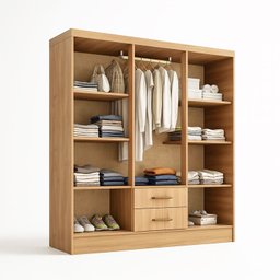 Guarda Roupa Casal 6 Portas 2 Gavetas 8 Prateleiras 1 Cabideiro California - 7