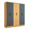 Guarda Roupa Casal 6 Portas 2 Gavetas 8 Prateleiras 1 Cabideiro California - 2