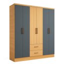 Ver imagem 2 de Guarda Roupa Casal 6 Portas 2 Gavetas 8 Prateleiras 1 Cabideiro California