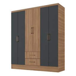 Guarda Roupa Casal 6 Portas 2 Gavetas 8 Prateleiras 1 Cabideiro California - 2