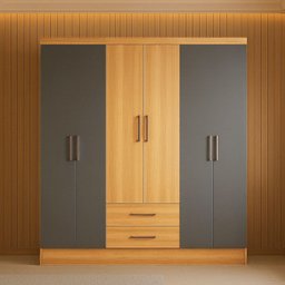 Guarda Roupa Casal 6 Portas 2 Gavetas 8 Prateleiras 1 Cabideiro California - 6
