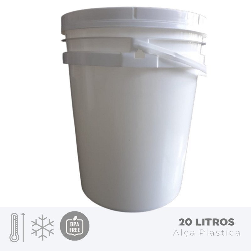 Balde 20L Alça Plástica 2 pçs Para Chocolate - 2