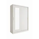 Ver imagem 2 de Guarda-roupa Solteiro 2 Portas de Correr 1 Espelho 1 Gaveta 6 Prateleiras 1 Cabideiro Palhoça