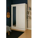 Ver mais imagens de Guarda-roupa Solteiro 2 Portas de Correr 1 Espelho 1 Gaveta 6 Prateleiras 1 Cabideiro Palhoça