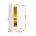 Ver imagem 3 de Guarda-roupa Solteiro 2 Portas de Correr 1 Espelho 1 Gaveta 6 Prateleiras 1 Cabideiro Palhoça