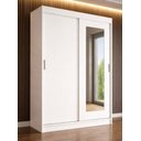 Ver imagem 1 de Guarda-roupa Solteiro 2 Portas de Correr 1 Espelho 1 Gaveta 6 Prateleiras 1 Cabideiro Palhoça