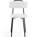 Ver imagem 6 de Kit 02 Cadeiras Decorativas Estofada Para Sala De Jantar Barcelona L02 Facto Branco - Lyam Decor