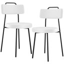 Ver imagem 1 de Kit 02 Cadeiras Decorativas Estofada Para Sala De Jantar Barcelona L02 Facto Branco - Lyam Decor