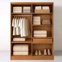 Ver imagem 3 de Guarda Roupa Solteiro 2 Portas de Correr 1 Espelho 1 Gaveta 6 Prateleiras 1 Cabideiro Palhoça Marrom