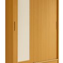 Ver imagem 3 de Guarda Roupa Solteiro 2 Portas de Correr 1 Espelho 1 Gaveta 6 Prateleiras 1 Cabideiro Palhoça Marrom