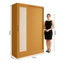 Ver imagem 7 de Guarda Roupa Solteiro 2 Portas de Correr 1 Espelho 1 Gaveta 6 Prateleiras 1 Cabideiro Palhoça