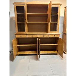 Cristaleira Rústica em Madeira Maciça 4+4 Portas para sala de Jantar Linha Rubi - 6