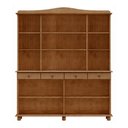 Ver imagem 5 de Cristaleira Rústica 100% Madeira Maciça 4+4 Portas para Sala de Jantar Linha Rubi Marrom/Freijó
