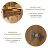 Cristaleira Rústica 100% Madeira Maciça 4+4 Portas para sala de Jantar Linha Rubi - 11