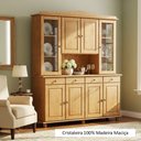 Ver imagem 7 de Cristaleira Rústica 100% Madeira Maciça 4+4 Portas para sala de Jantar Linha Rubi