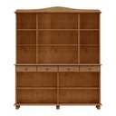 Ver imagem 5 de Cristaleira Rústica 100% Madeira Maciça 4+4 Portas para Sala de Jantar Linha Rubi Marrom/Freijó