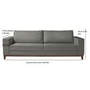 Ver imagem 3 de Sofá 3 Lugares Roma Linho 1,80M