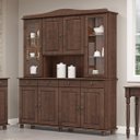 Ver imagem 2 de Cristaleira Rústica 100% Madeira Maciça 4+4 Portas para sala de Jantar Linha Rubi