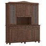 Cristaleira Rústica 100% Madeira Maciça 4+4 Portas para sala de Jantar Linha Rubi - 3