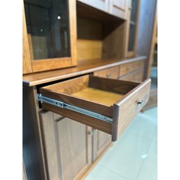 Cristaleira Rústica em Madeira Maciça 4+4 Portas para sala de Jantar Linha Rubi - 7