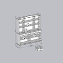 Ver imagem 6 de Cristaleira Rústica 100% Madeira Maciça 4+4 Portas para sala de Jantar Linha Rubi