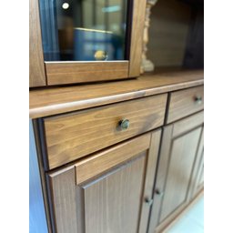 Cristaleira Rústica 100% Madeira Maciça 4+4 Portas para sala de Jantar Linha Rubi - 11