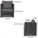 Ver imagem 2 de 2 Poltronas Madri Alumínio Corda Náutica Estofado 11 Trama Preto