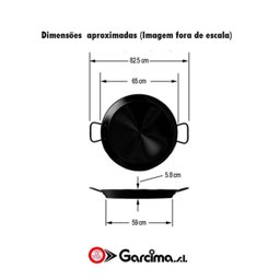 Paellera Valenciana Polida N.22 65 Cm Garcima 22 Porções - 4