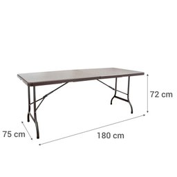 Mesa Dobrável Tipo Maleta 180cm Marrom - 8