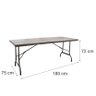 Mesa Dobrável Tipo Maleta 180cm Marrom - 8