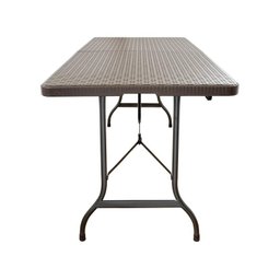 Mesa Dobrável Tipo Maleta 180cm Marrom - 2