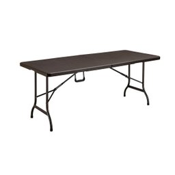Mesa Dobrável Tipo Maleta 180cm Marrom - 1