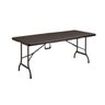 Mesa Dobrável Tipo Maleta 180cm Marrom - 1