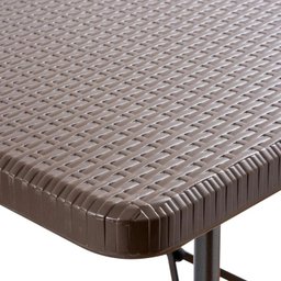 Mesa Dobrável Tipo Maleta 180cm Marrom - 3
