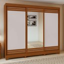 Ver imagem 1 de Guarda-roupa Nice Flex 3 Portas 4 Gavetas com Espelho Lopas Frassino / Off White
