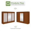 Ver imagem 6 de Guarda-roupa Nice Flex 3 Portas 4 Gavetas com Espelho Lopas Frassino / Off White