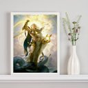 Ver imagem 2 de Quadro Decorativo Deus Grego Apolo 24x18cm:madeira Branca