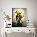 Ver imagem 1 de Quadro Decorativo Deus Grego Apolo 24x18cm:madeira Branca