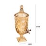 Suqueira de Cristal Diamond 3l Dispenser Dourado de Vidro Bebidas Agua - 7
