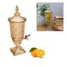 Suqueira de Cristal Diamond 3l Dispenser Dourado de Vidro Bebidas Agua - 2
