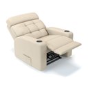 Ver imagem 6 de Poltrona do Papai Reclinável em Couro Cor Bege com Massagem Reclinação Elétrica - Modelo Nina