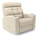 Ver imagem 1 de Poltrona do Papai Reclinável em Couro Cor Bege com Massagem Reclinação Elétrica - Modelo Nina