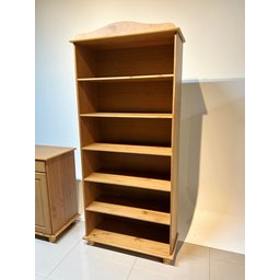 Estante para Livros Rústica em Madeira Maciça 5 Prateleiras Escritório e Sala Linha Rubi - 6