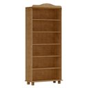 Ver imagem 3 de Estante para Livros Rústica 100% Madeira Maciça 5 Prateleiras Escritório e Sala Pés em Madeira Maciça Linha Rubi